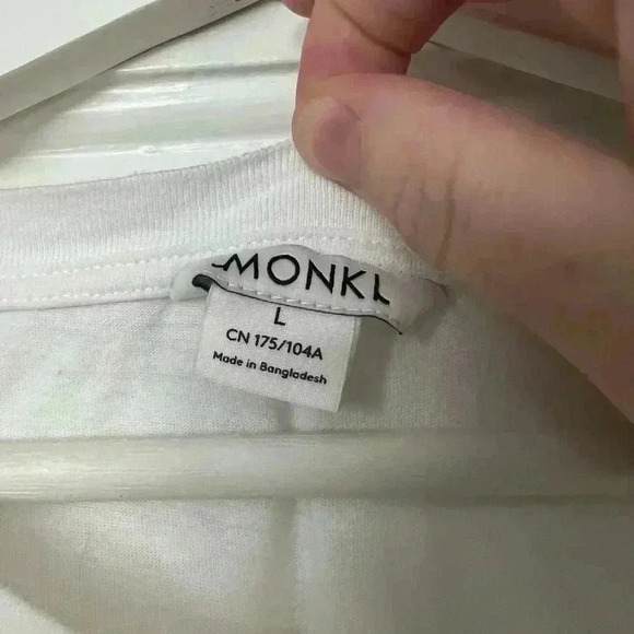 MONKI NATURAL WHITE LEOPARD T SHIRT size L - Picture 6 of 8